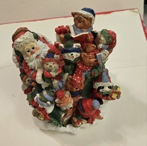 Vintage Christmas Cats Figurine